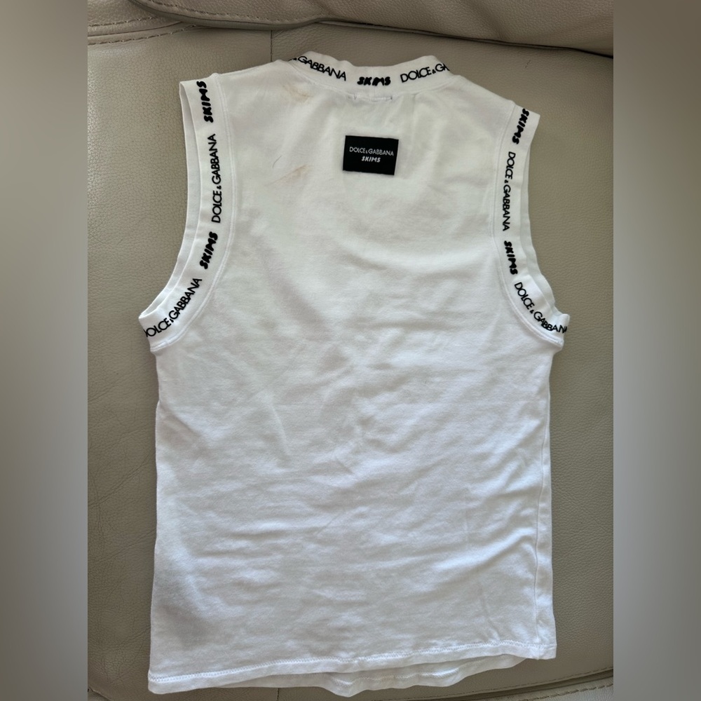 Dolce & Gabbana x Skims  White Sleeveless Top - Picture 2 of 6